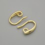 Złocone zapięcia do kolczyków z metalu w kolorze złota 14×2 mm – para