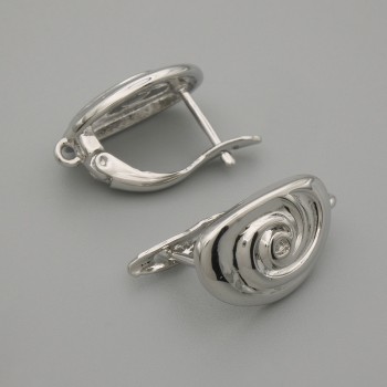 Bigle do kolczyków srebrzyste 16,5×10 mm – para