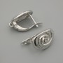 Bigle do kolczyków srebrzyste 16,5×10 mm – para