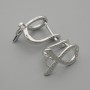 Haczyki do kolczyków z metalu o srebrzystym kolorze, 16×11 mm, para