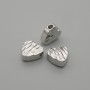 Koralik-wstawka w kształcie serca, kolor metalu: srebrny, wymiary 7,5×8 mm, otwór Ø1,8 mm, za 1 szt.