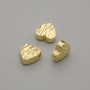 Koralik-wkładka w kształcie serca, kolor złoty, średnica 7,5×8 mm, otwór 1,8 mm, za 1 szt. +