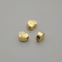 Koralik-wkładka w kształcie serca, kolor złoty, średnica 6×5 mm ±, otwór średnicy ≈1,3 mm ±, na 1 szt.