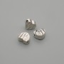 Koralik-wstawka w kształcie serca, kolor metalu srebrny, średnica 6×5 mm ±, otwór średnicy ~1,3 mm ±, na 1 szt. +