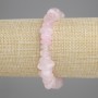 Bransoletka z różowego kwarcu – drobinki, średnica 11–14×5–6 mm, długość 18 cm, elastyczna