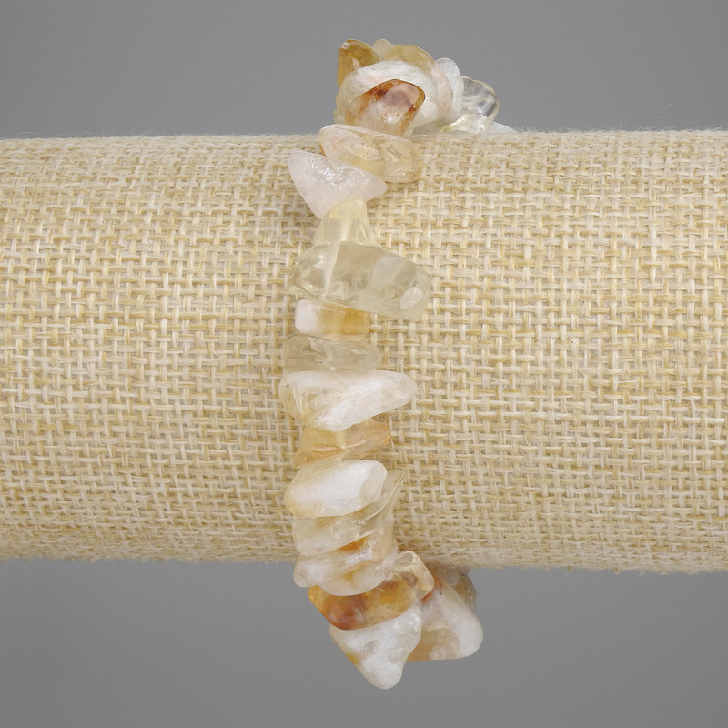 Bransoletka z cytrynowymi odłamkami, 18 cm, elastyczna