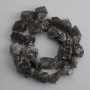 Koraliki z topazu dymnego, nieobrobione kamienie, średnica 15–20×8–20 mm, długość 40 cm ±