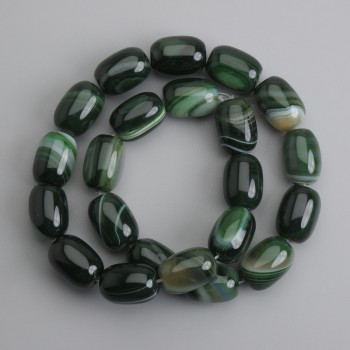 Koraliki agat barilowe, średnica 18×12 mm, 5–13 mm ±, długość 39 cm ±