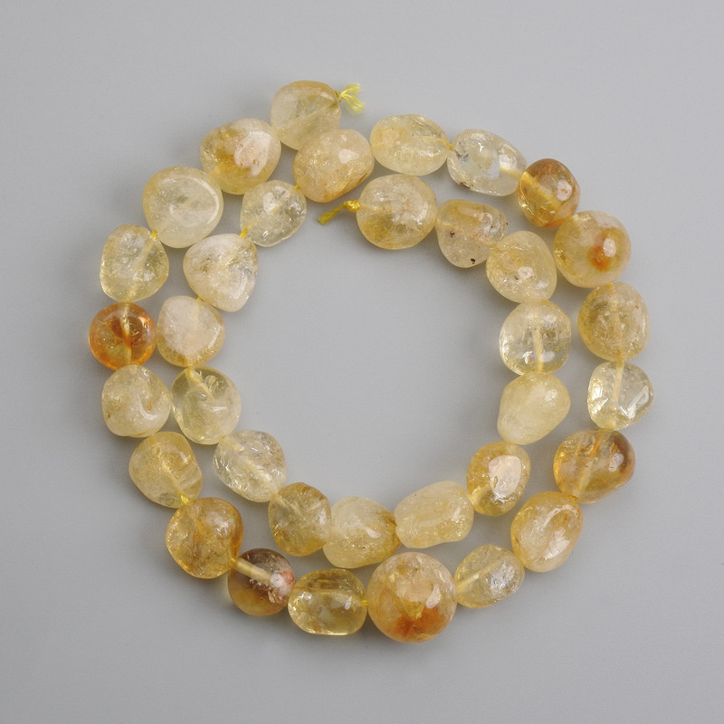 Koraliki cytrynowe fasetowane, średnica 11-13×6-12 mm, długość 40 cm +