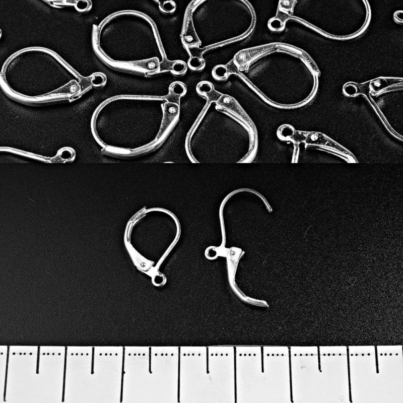 (14x10 mm) okucia do kolczyków (sztyfty) zapięcie francuskie 250+ par