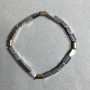 Bransoletka z hematitu w kostkach 8×4 mm, długość 18 cm, elastyczna