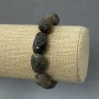 Bransoletka z labradorytu fasetowana 17–21×10–14 mm ±, długość około 18 cm, na elastycznej bazie