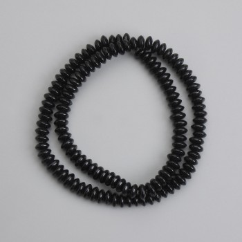 Koraliki agatowe gładkie w kształcie rondla, 6×3 mm, długość około 37 cm