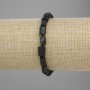 Bransoletka z turmalinem Shell, szlif muszlowy, średnica 5-8×4, 5–6 mm +-, koraliki 3 mm +-, długość 18 cm +-, na elastycznej gumce