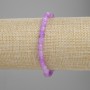 Bransoletka z lawendowego ametystu, fasetowane koraliki o średnicy 6×5 mm, długość 18 cm, na elastycznej gumce