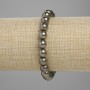 Bransoletka z pirytu, gładkie kulki, średnica 8 mm ±, długość 18 cm ±, elastyczna