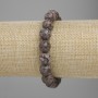 Bransoletka z kawowego jaspisu, fasetowane kuleczki o średnicy 10 mm, długość 18 cm, elastyczna