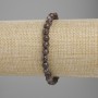 Bransoletka z kawowego jaspisu, fasetowane kulki, średnica 6 mm, długość 18 cm, elastyczna