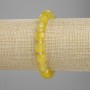 Bransoletka z żółtego agatu, fasetowana kostka, średnica 8,5×8,5 mm, koraliki 3 mm, długość 18 cm, na elastycznej gumce
