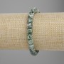 Bransoletka z agatu mechowego, fasetowane kostki o boku 7×7 mm, długość 18 cm ±, na elastycznej gumce