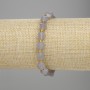 Bransoletka z dymnego agatu, fasetowany romb, średnica 8×7 mm, długość 18 cm, na elastycznej gumce