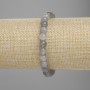 Bransoletka z dymnego agatu, gładkie kulki, średnica 7 mm, długość 18 cm, elastyczna