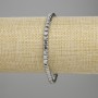 Bransoletka hematytu kostki 4×4 mm - kolor srebrny, długość 18 cm - elastyczna