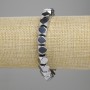 Bransoletka hematyt fasetowana o wymiarach 8×8 mm ± kolor srebrny, długość 18 cm ± elastyczna