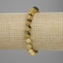 Bransoletka z hematytu – kostki z poprzecznym otworem, 5×5 mm, kolor złocisty, długość ok. 18 cm, elastyczna