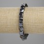Bransoletka hematytu w kostkach o wymiarach 8×8 mm, długość około 18 cm, elastyczna