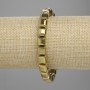 Bransoletka z hematytu w kostkach, średnica 8×8 mm ± kolor złocisty, długość 18 cm ± elastyczna