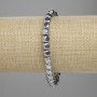 Bransoletka z hematytu w kształcie sześcianów, średnica 5 mm, 5×5 mm, 5 mm ±, kolor srebrny, długość 18 cm ±, elastyczna
