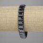 Bransoletka z hematytu szlifowanego, szlifowane ogniwo 11×8 mm ±, długość 18 cm ±, na elastycznej gumce