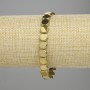 Bransoletka z hematytu w kształcie monetek 8 mm, kolor złoty, długość 18 cm, elastyczna