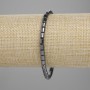 Bransoletka hematyt cylindryczna 5×4 mm, długość 18 cm, na gumce