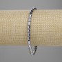 Bransoletka z hematytu – cylindryczne koraliki 5×4 mm, kolor srebrny, długość 18 cm, na elastycznej gumce