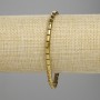Bransoletka hematyt cylindryczny 5×4 mm ± kolor złoty, długość 18 cm ± elastyczna