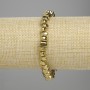 Bransoletka z hematitu galetowego 6–8 mm, 5×4-4, 5 mm, kolor złoty, długość 18 cm, na elastycznej gumce