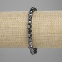 Bransoletka z hematytu fasetowanego, kuleczka 6 mm, długość 18 cm, elastyczna