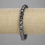 Bransoletka z hematytu fasetowane kuleczki 8 mm ±, długość 18 cm ± elastyczna