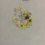Kryształki strassowe o zimnej fiksacji, wielobarwne, średnica 4 mm ± opakowanie 300 g (+-)