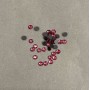 Kryształki strassowe do fiksacji na zimno, kolor różowy, średnica 4 mm ±, opakowanie 15 g (±)
