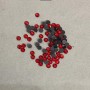Kryształy strass do zimnego utrwalania, kolor czerwony, średnica 4 mm, opakowanie 195 g (+/-)