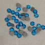 Kryształy strassowe do mocowania na zimno, kolor niebieski, średnica 6 mm ± opakowanie 335 g