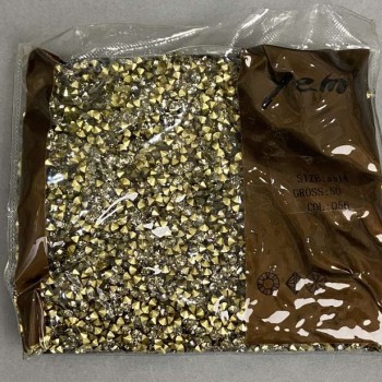 Kamienie strassowe, kolor szary, średnica 4 mm ±, opakowanie 75 g (±)