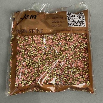 Kamienie strassowe koloru różowego, średnica 4 mm, opakowanie 75 g (+/-)