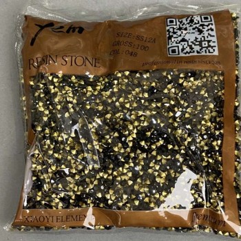 Kamienie strassowe w kolorze czarnym, średnica 3 mm, opakowanie 105 g (±)