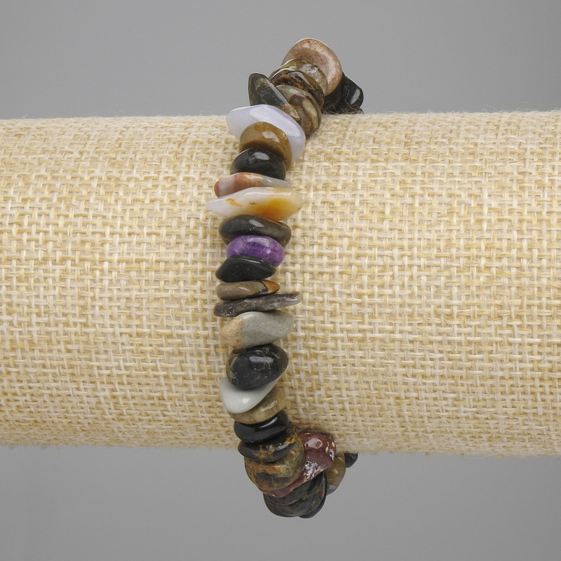 Bransoletka z drobin jaspisu 9–14×3–5 mm, długość 18 cm ±, elastyczna