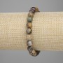 Bransoletka z jaspisem – gładkie kule 8 mm, długość 18 cm, na elastycznej gumce