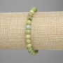 Bransoletka z jadeitu, fasetowana kulka, średnica 6 mm ±, długość 18 cm ±, na elastycznej gumce